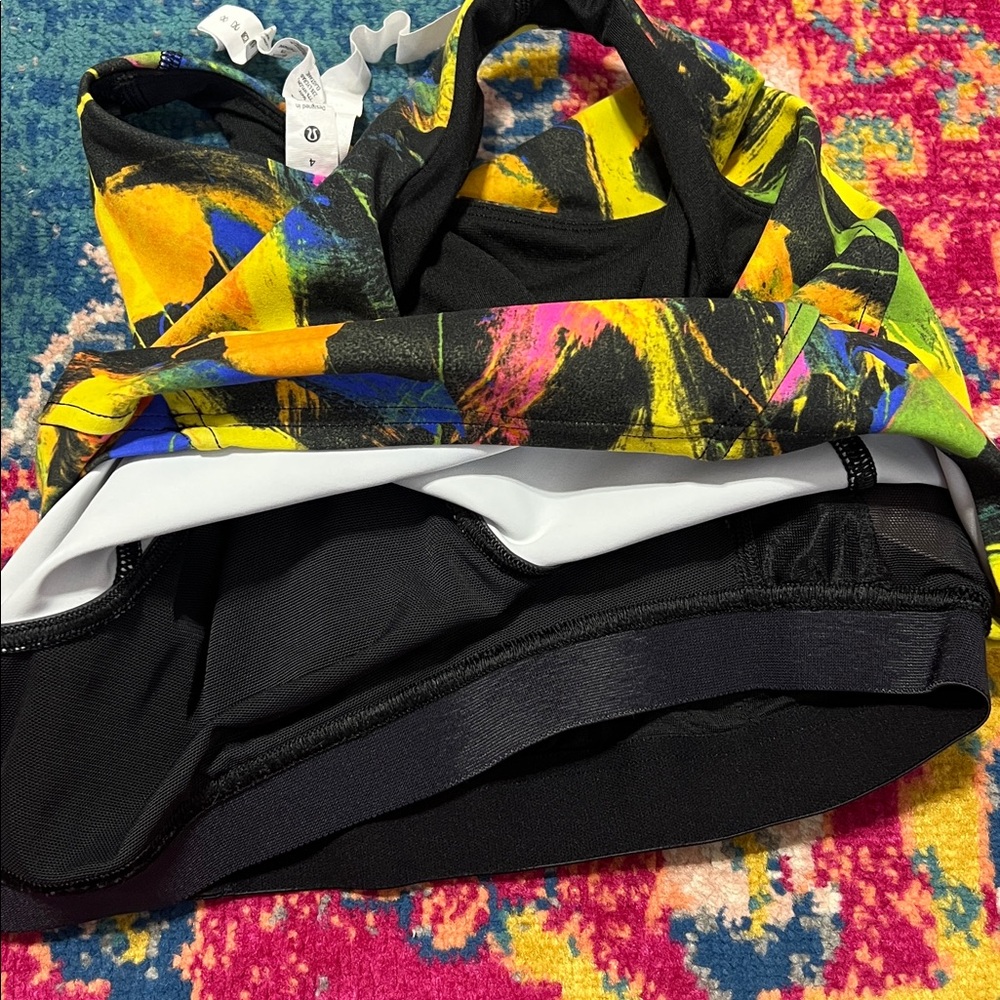 Lululemon Wunder Train racerback tank top size 4 Multicolor sports bra - Picture 7 of 7
